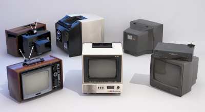 工业风旧彩电3D模型下载